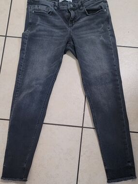 Zara Women's Washed Charcoal Skinny Jeans